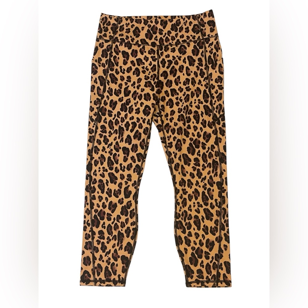 Fabletics Brown and Black Leopard Print Leggings